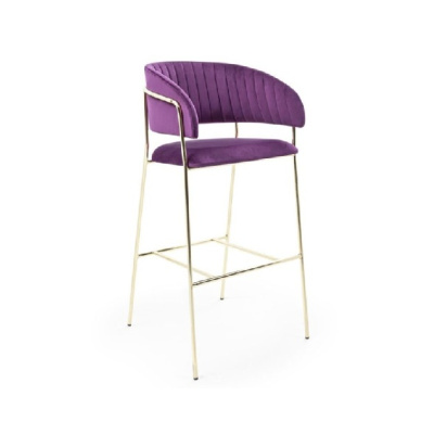 TORINO BAR CHAIR RFU STBK GOLD FRAME